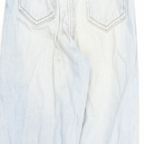 Monki Womens Blue Polyester Tapered Jeans Size 26 in L27 in Regular Zip - High Waisted Pockets