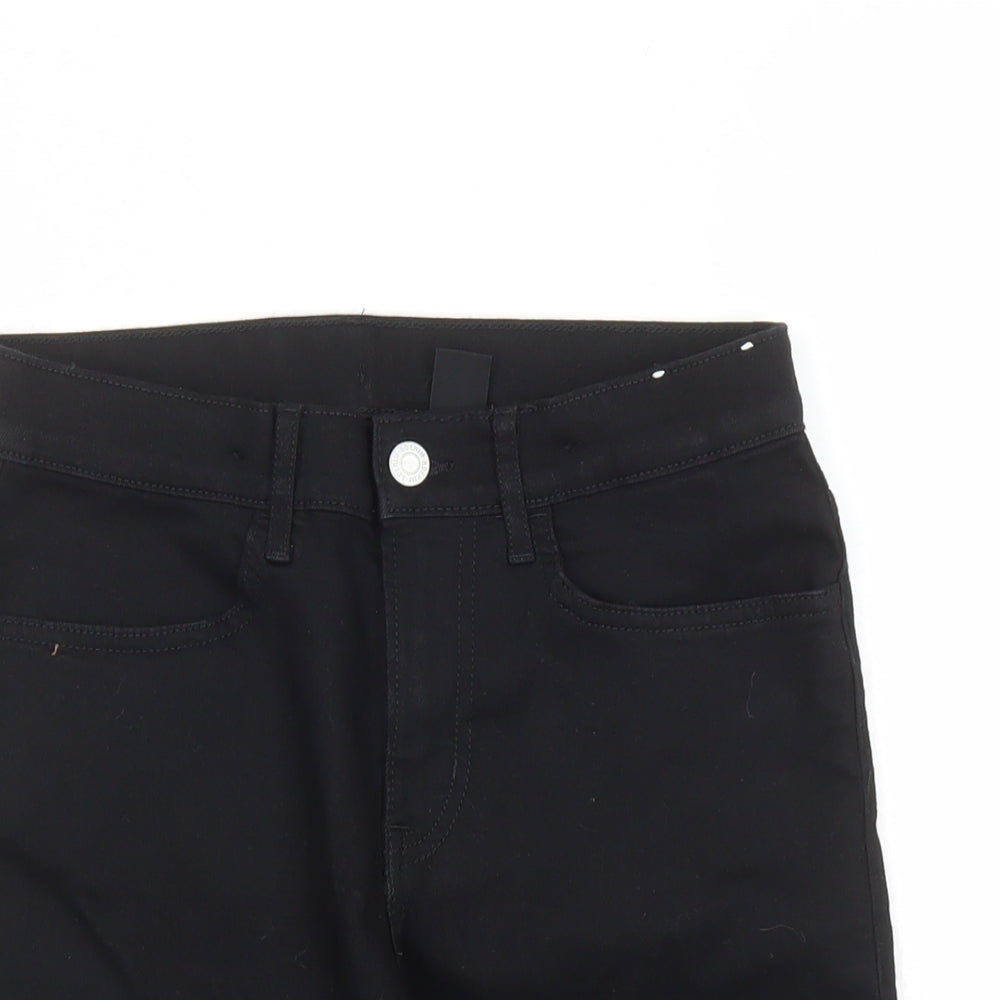 H&M Boys Black Cotton Biker Shorts Size 11-12 Years L8 in Regular Zip - Pockets