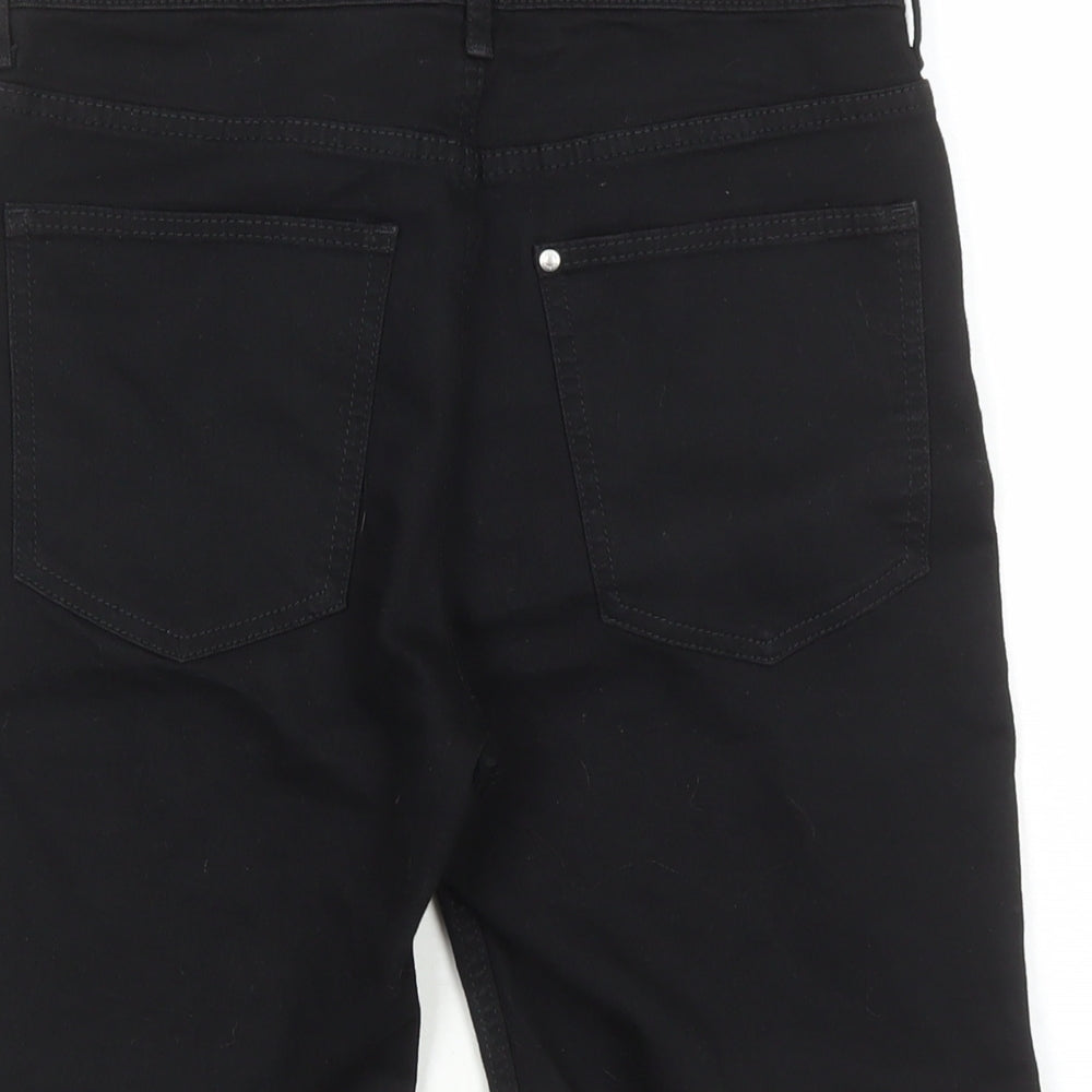 H&M Boys Black Cotton Biker Shorts Size 11-12 Years L8 in Regular Zip - Pockets