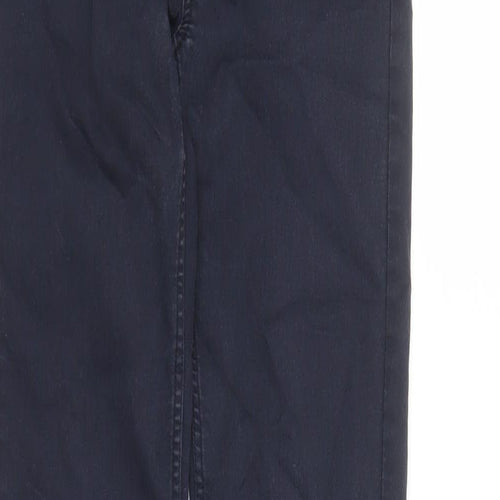 H&M Womens Blue Cotton Skinny Jeans Size 8 L28 in Regular Zip - Pockets