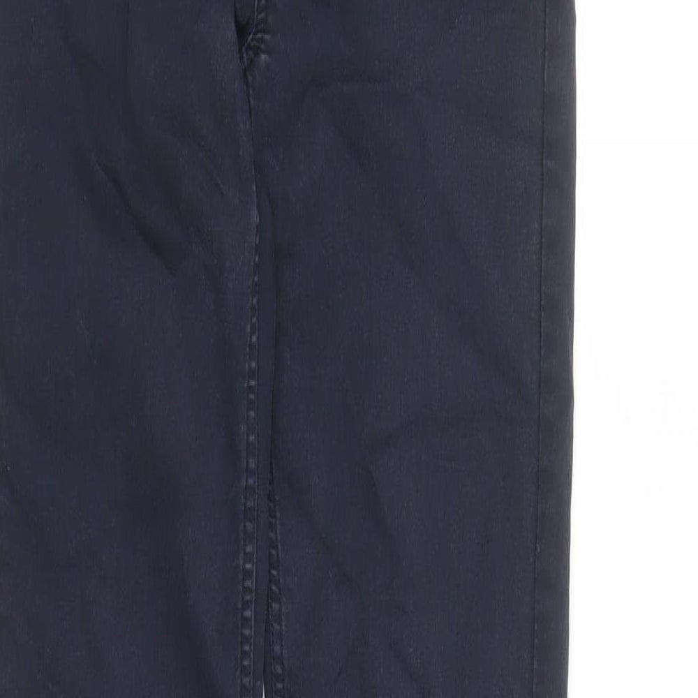 H&M Womens Blue Cotton Skinny Jeans Size 8 L28 in Regular Zip - Pockets
