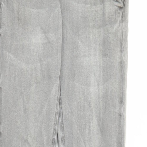 Nukutavake Womens Grey Polyester Straight Jeans Size 16 L31 in Regular Zip - po