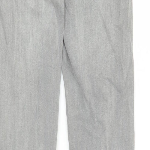 Nukutavake Womens Grey Polyester Straight Jeans Size 16 L31 in Regular Zip - po
