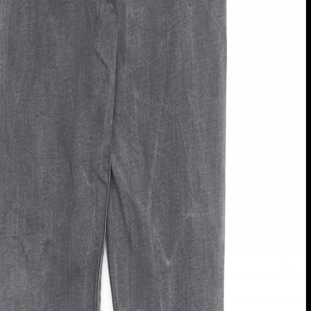 Zara Womens Grey Cotton Skinny Jeans Size 8 L27 in Regular Zip - Pockets