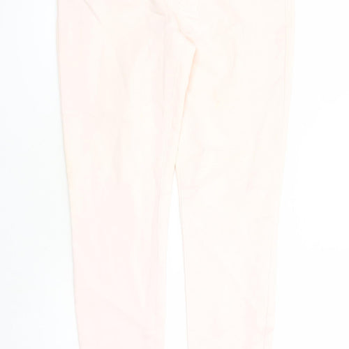 New Look Womens Pink Cotton Skinny Jeans Size 12 L28 in Regular Zip - Pockets