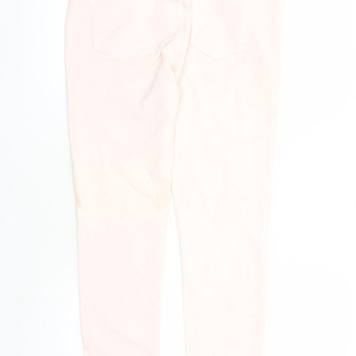 New Look Womens Pink Cotton Skinny Jeans Size 12 L28 in Regular Zip - Pockets