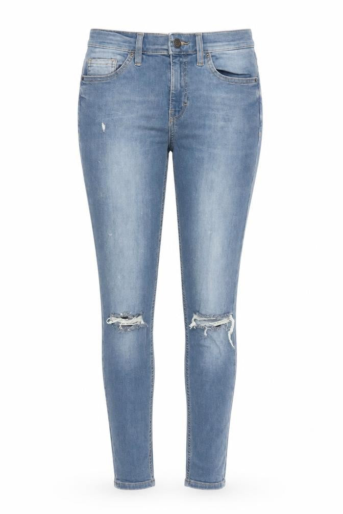 Topshop Womens Blue Cotton Skinny Jeans Size 26 in L27 in Regular Zip - Pockets