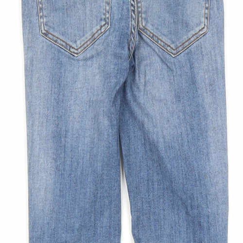 River Island Womens Blue Cotton Bootcut Jeans Size 6 L24 in Regular Zip - po