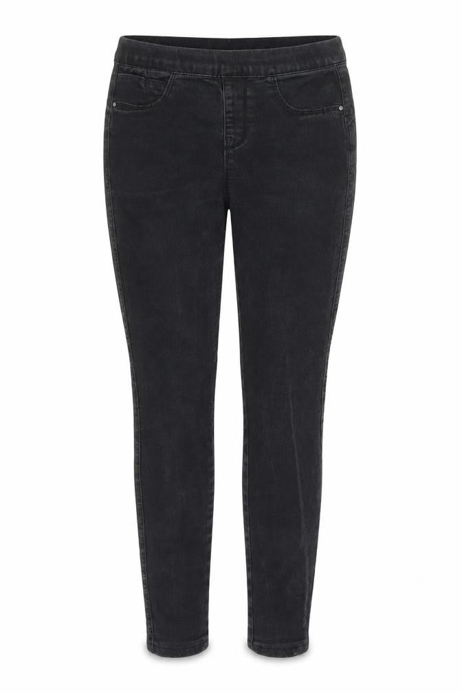 Denim & Co. Womens Black Cotton Jegging Jeans Size 8 L27 in Regular - Elasticated Waist