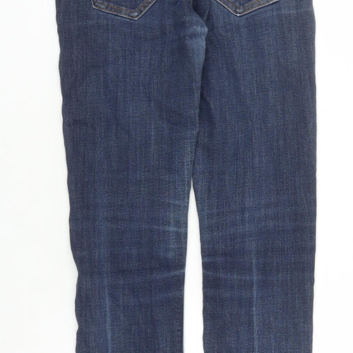 H&M Womens Blue Cotton Skinny Jeans Size 26 in L27 in Regular Zip - Zip Detail On Ankle