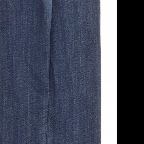 H&M Womens Blue Cotton Skinny Jeans Size 26 in L27 in Regular Zip - Zip Detail On Ankle