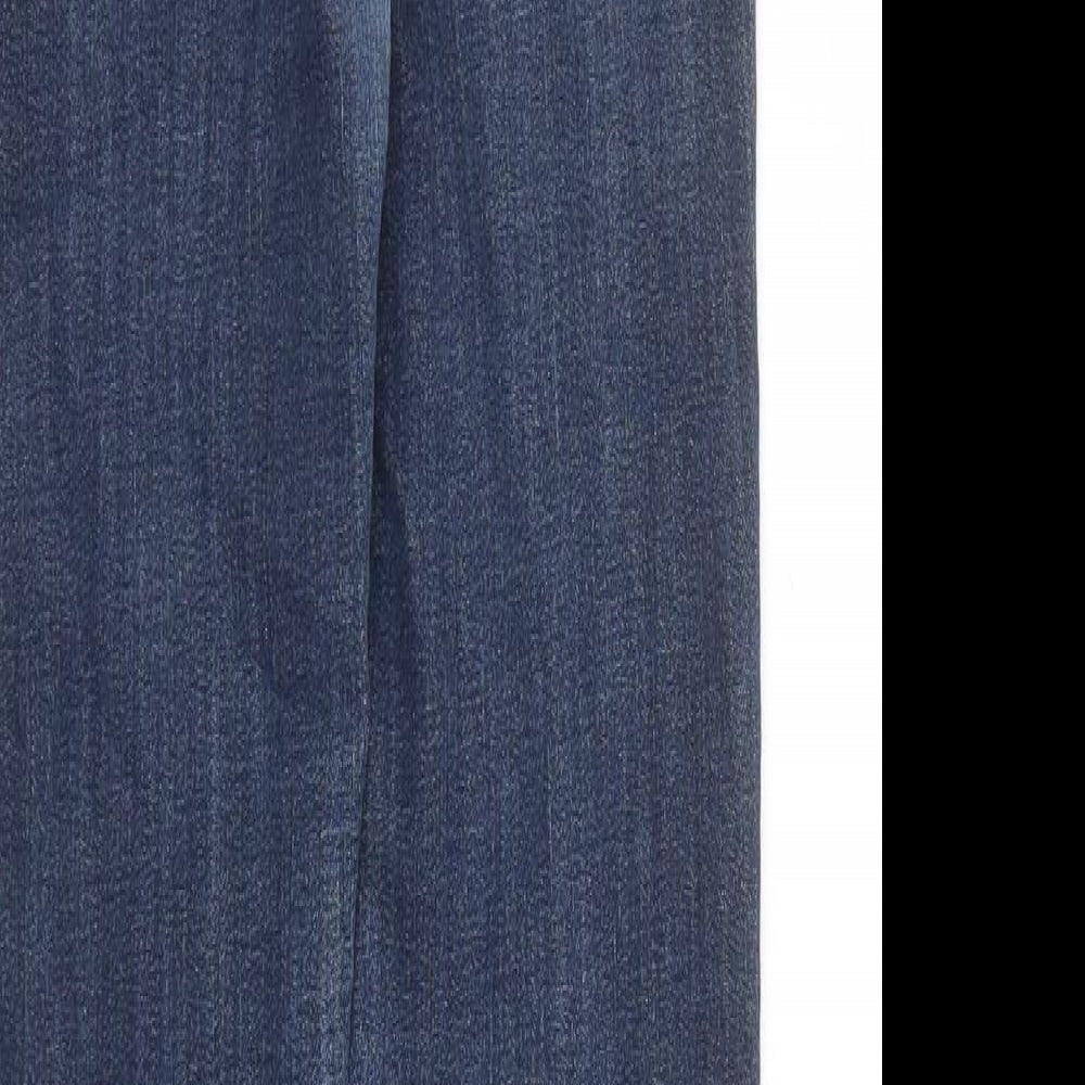 H&M Womens Blue Cotton Skinny Jeans Size 26 in L27 in Regular Zip - Zip Detail On Ankle