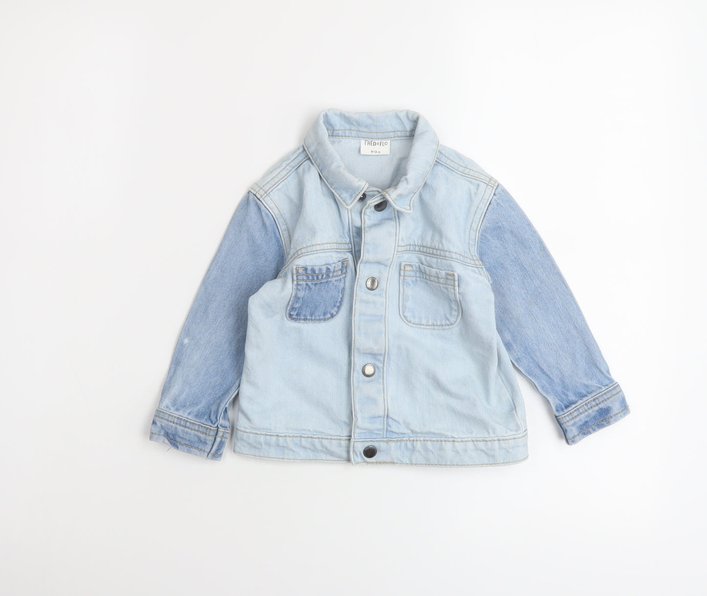 F&F Baby Blue Jacket Size 9-12 Months Snap