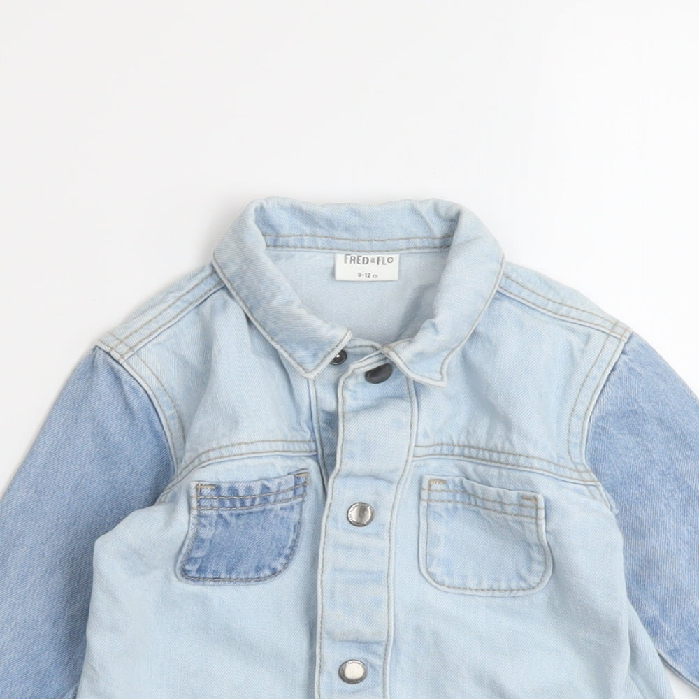 F&F Baby Blue Jacket Size 9-12 Months Snap