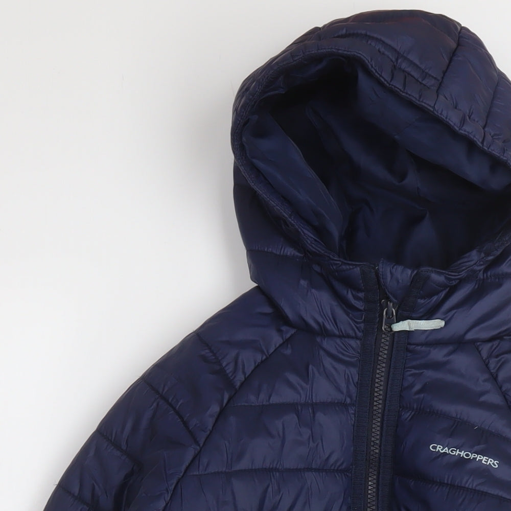 Craghoppers Boys Blue Puffer Jacket Jacket Size 9-10 Years Zip