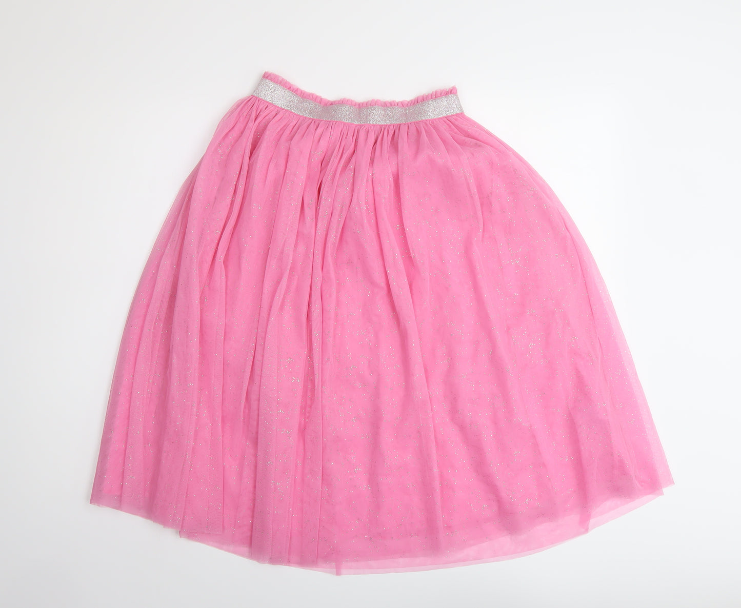 Marks and Spencer Girls Pink Polyester Tutu Skirt Size 14-15 Years Regular Pull On