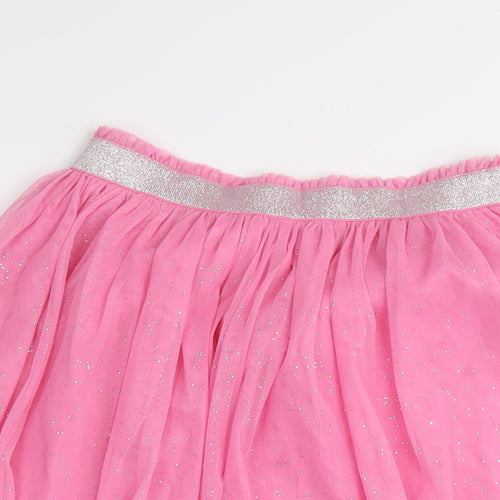 Marks and Spencer Girls Pink Polyester Tutu Skirt Size 14-15 Years Regular Pull On