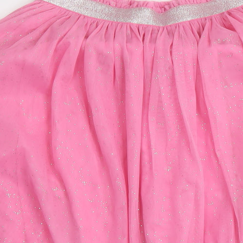 Marks and Spencer Girls Pink Polyester Tutu Skirt Size 14-15 Years Regular Pull On