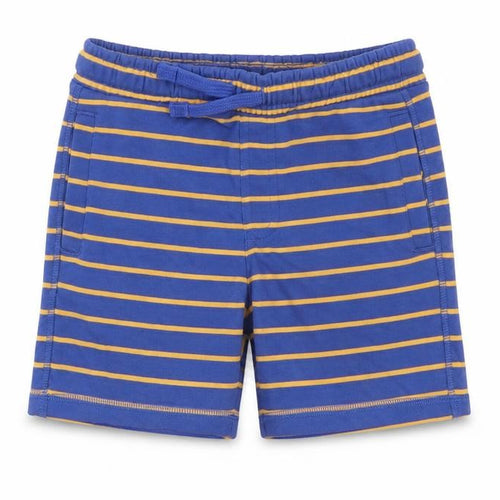 Marks and Spencer Boys Black Striped Cotton Sweat Shorts Size 5-6 Years Regular Drawstring