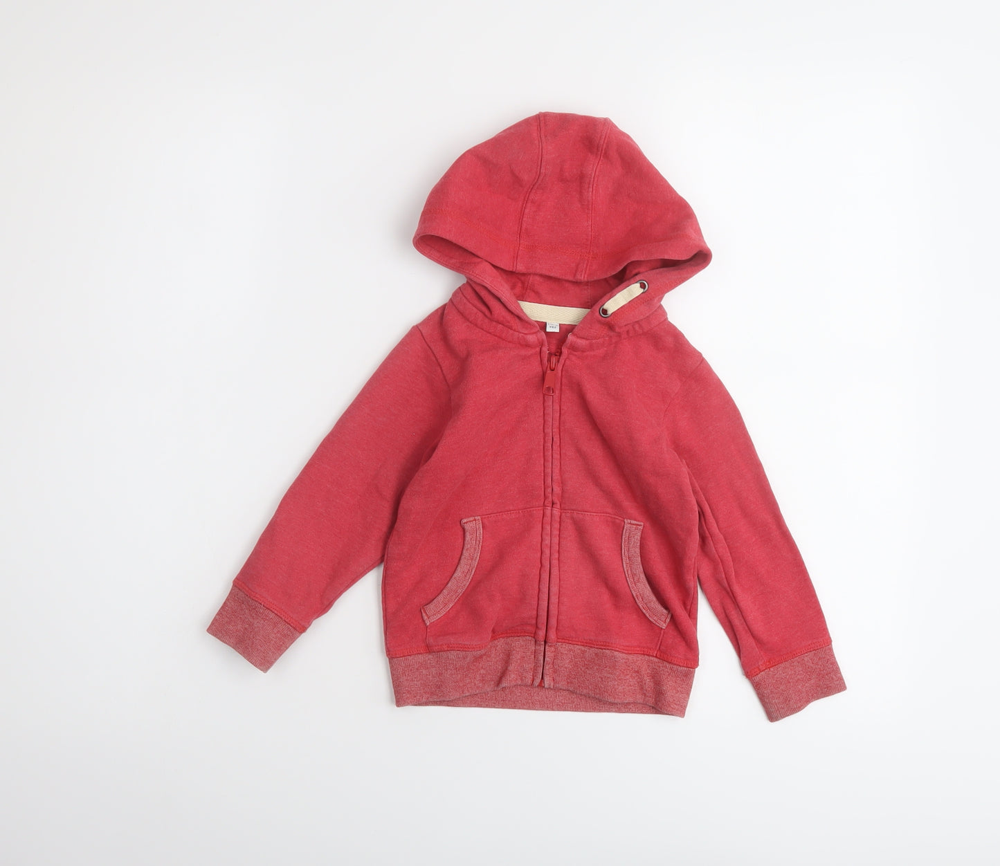 Marks and Spencer Boys Orange Cotton Full Zip Hoodie Size 2 Years Zip