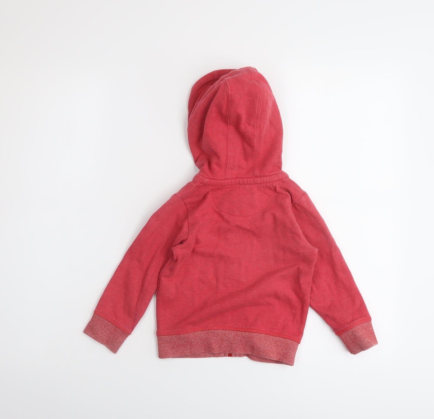 Marks and Spencer Boys Orange Cotton Full Zip Hoodie Size 2 Years Zip