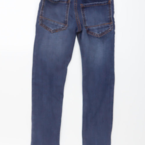 NEXT Boys Blue Cotton Skinny Jeans Size 6 Years Regular Button