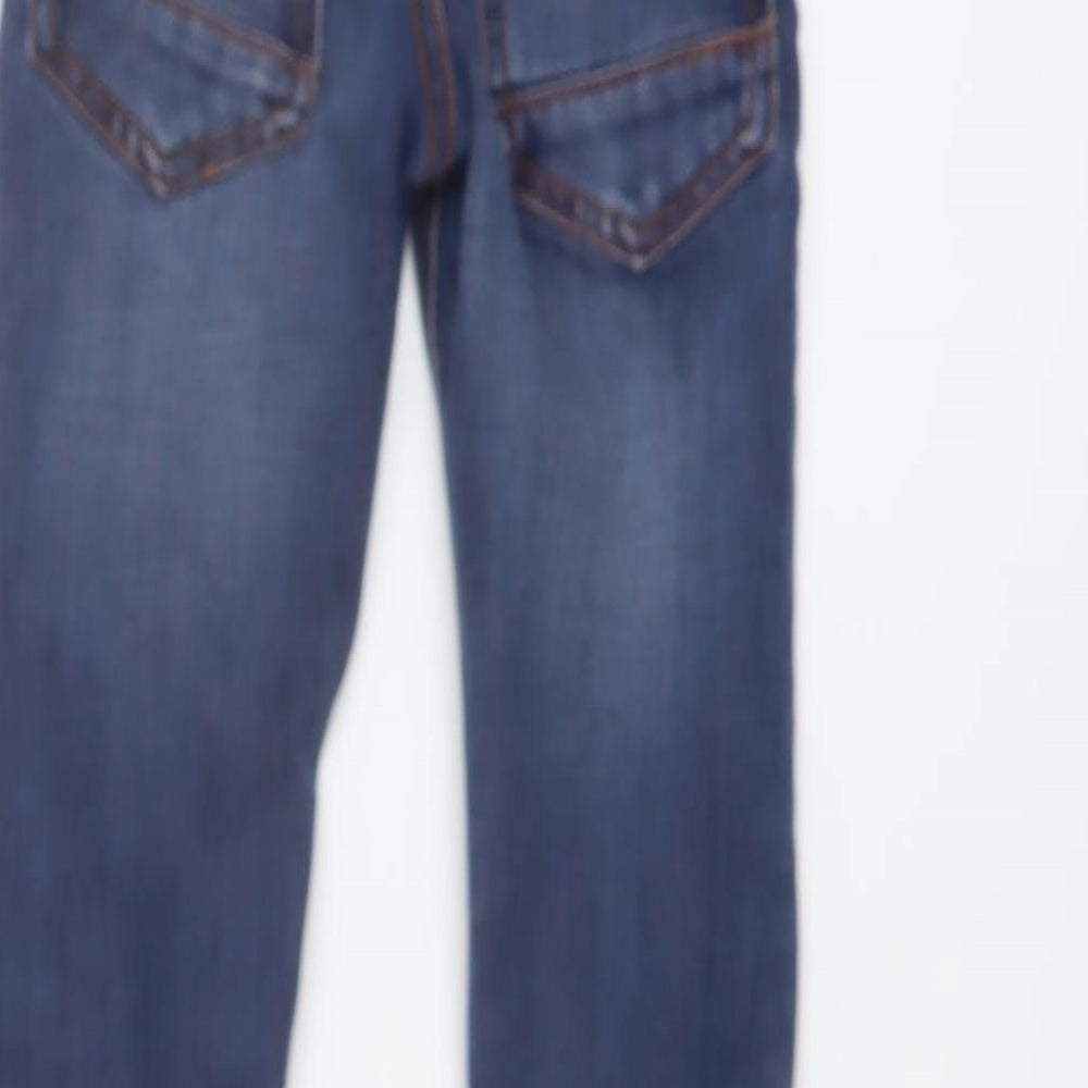 NEXT Boys Blue Cotton Skinny Jeans Size 6 Years Regular Button