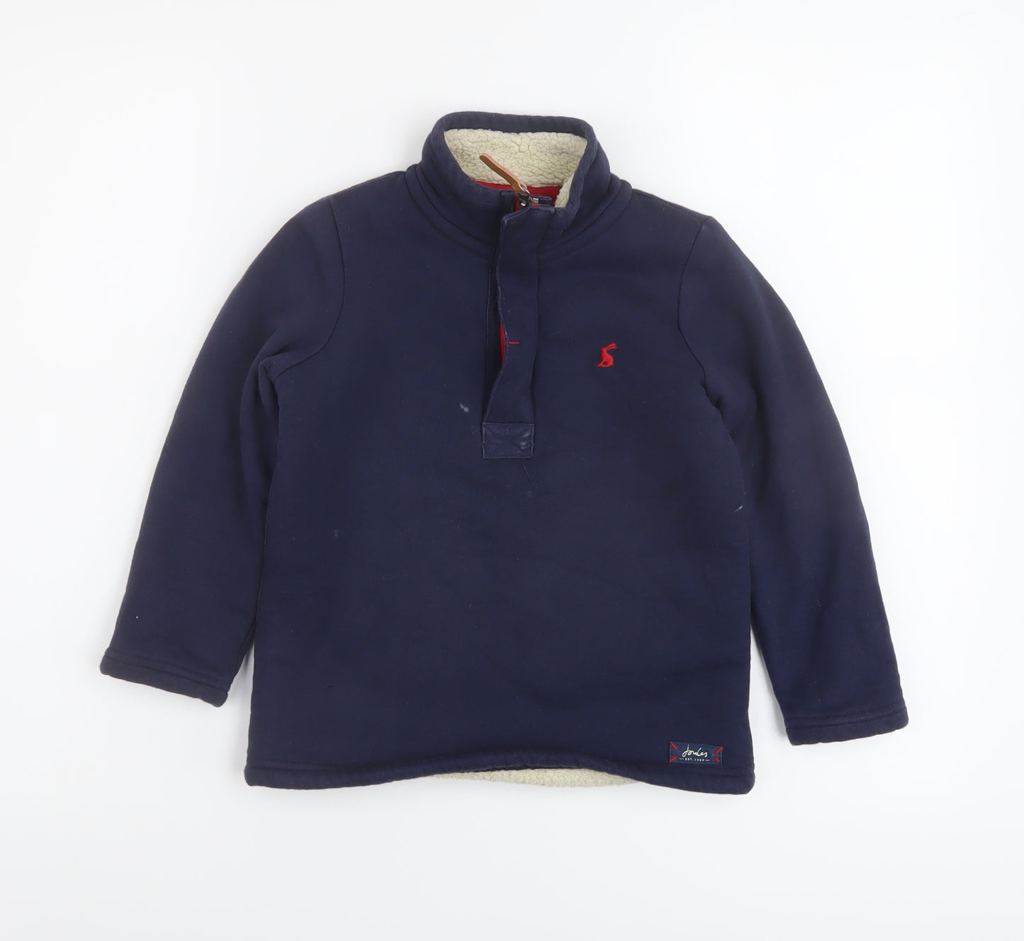 Joules Boys Blue Cotton Pullover Sweatshirt Size 6 Years Zip