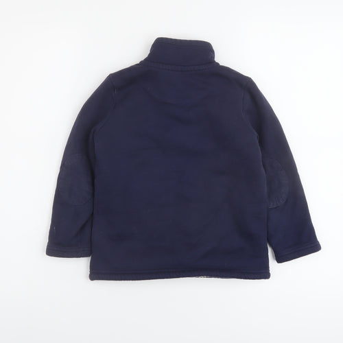 Joules Boys Blue Cotton Pullover Sweatshirt Size 6 Years Zip