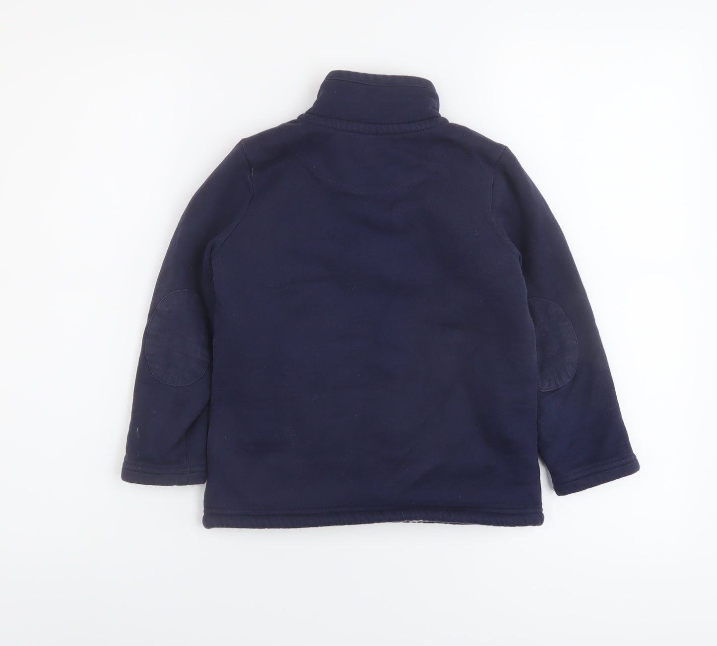Joules Boys Blue Cotton Pullover Sweatshirt Size 6 Years Zip