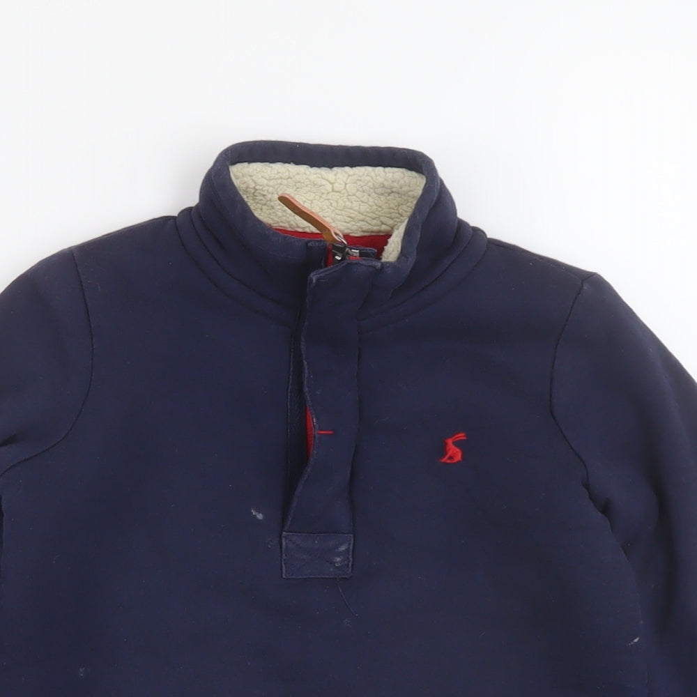 Joules Boys Blue Cotton Pullover Sweatshirt Size 6 Years Zip
