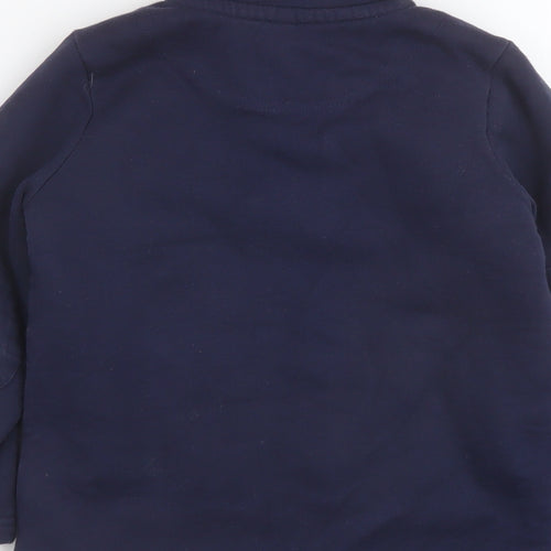 Joules Boys Blue Cotton Pullover Sweatshirt Size 6 Years Zip