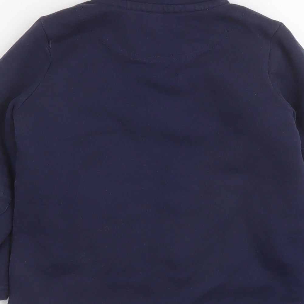 Joules Boys Blue Cotton Pullover Sweatshirt Size 6 Years Zip