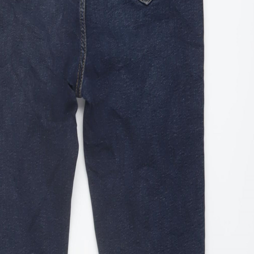 Marks and Spencer Boys Blue Cotton Flared Jeans Size 11-12 Years Regular Button
