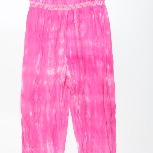 Monsoon Girls Pink Viscose Jumpsuit One-Piece Size 12-13 Years Pullover