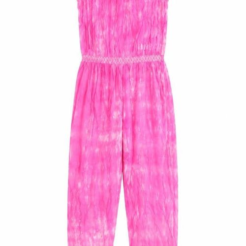 Monsoon Girls Pink Viscose Jumpsuit One-Piece Size 12-13 Years Pullover