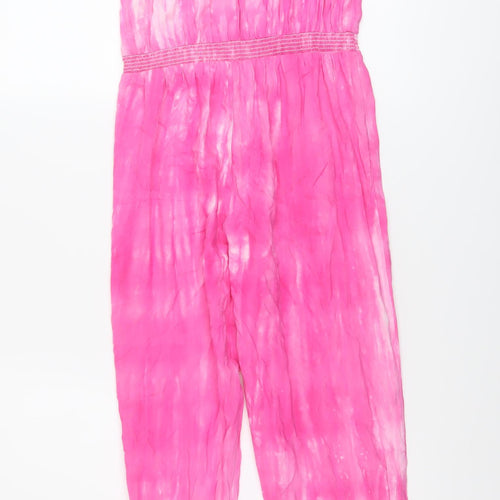 Monsoon Girls Pink Viscose Jumpsuit One-Piece Size 12-13 Years Pullover