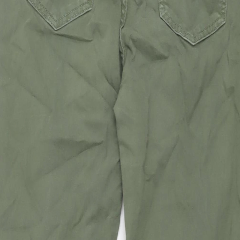 Red Herring Womens Green Cotton Skinny Jeans Size 14 L29 in Regular Button
