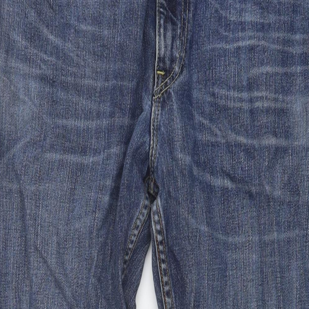 Levi's Mens Blue Cotton Straight Jeans Size 36 in L34 in Regular Button