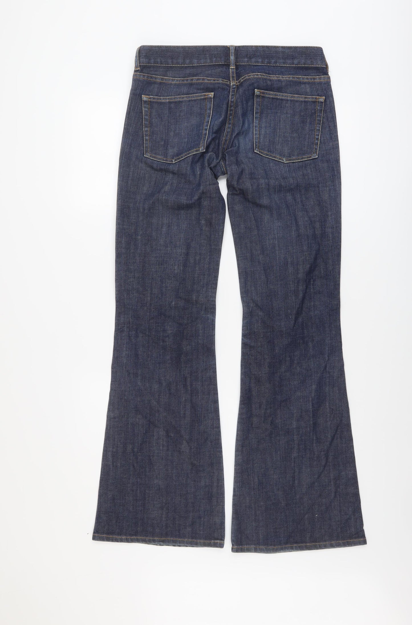 Fcuk Womens Blue Cotton Flared Jeans Size 10 L32 in Regular Button