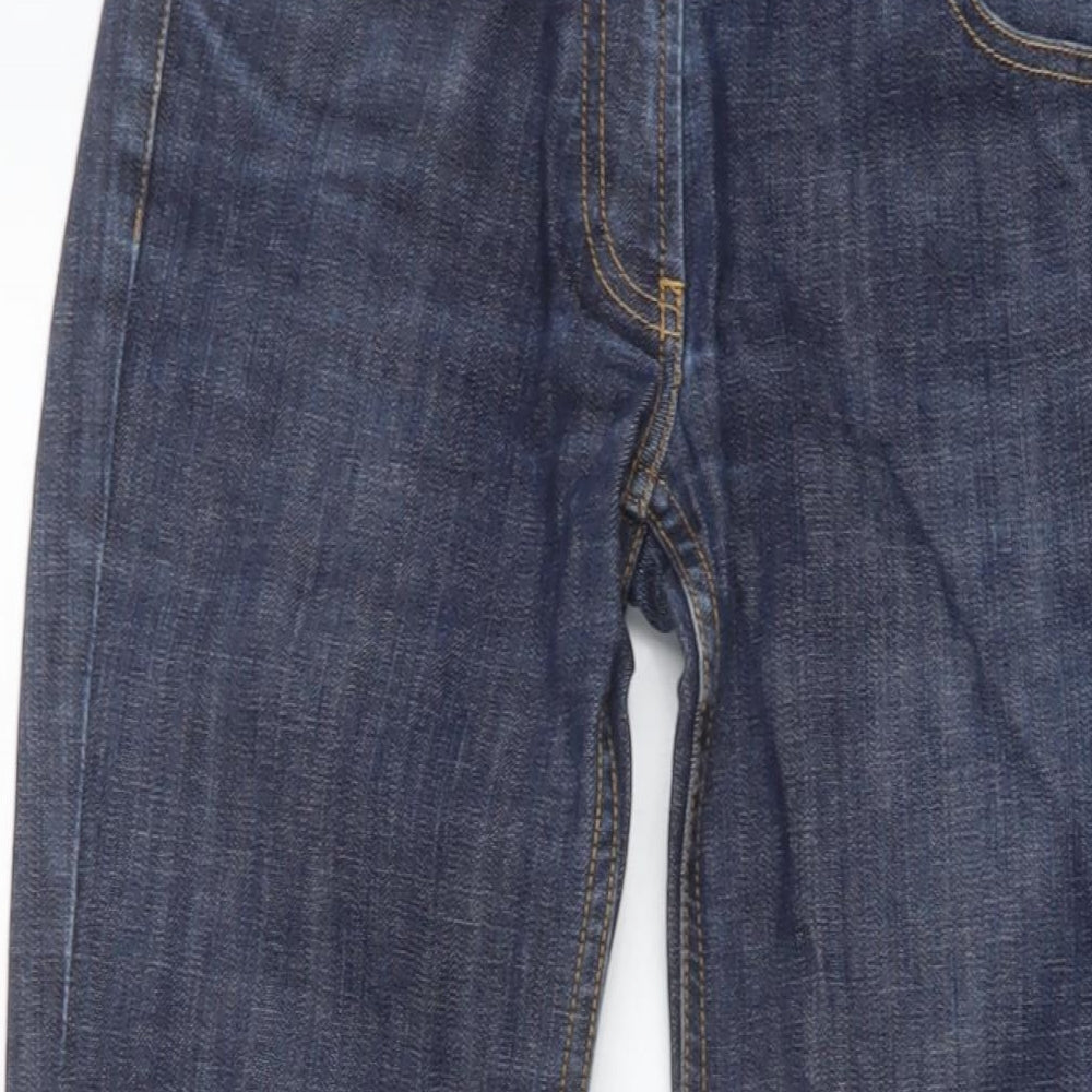 Fcuk Womens Blue Cotton Flared Jeans Size 10 L32 in Regular Button