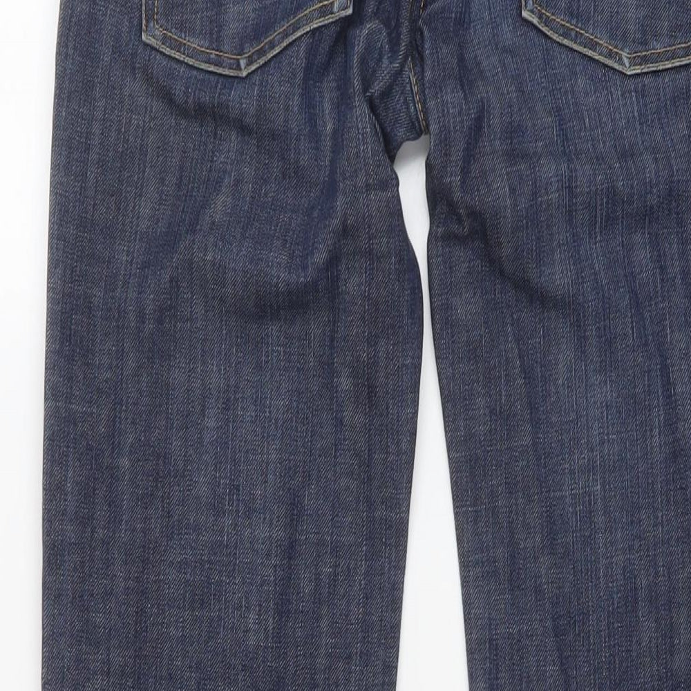 Fcuk Womens Blue Cotton Flared Jeans Size 10 L32 in Regular Button