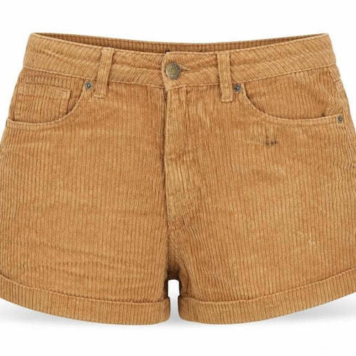 Ghanda Womens Brown Cotton Hot Pants Shorts Size 8 L3 in Regular Button