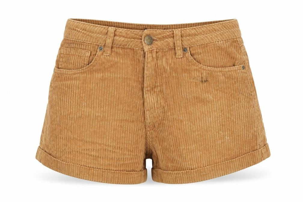 Ghanda Womens Brown Cotton Hot Pants Shorts Size 8 L3 in Regular Button