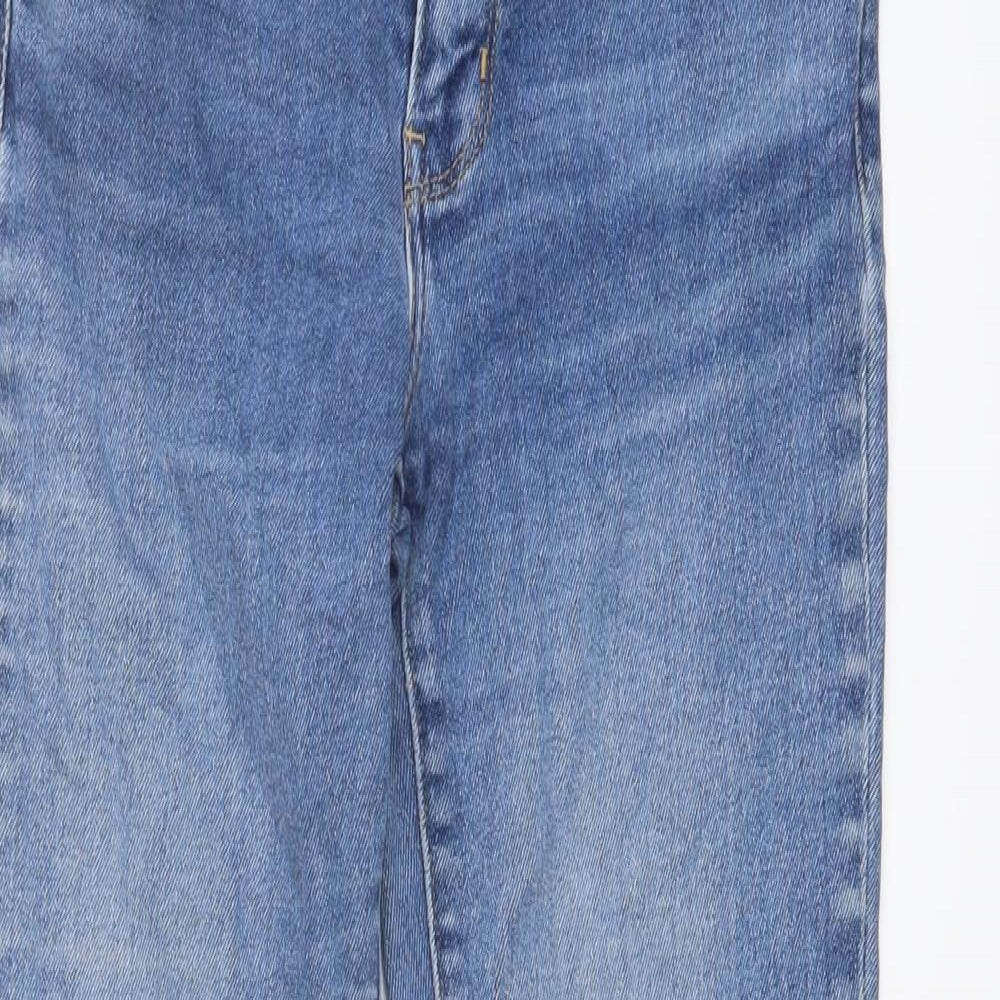 Levi's Womens Blue Cotton Straight Jeans Size 27 in L28 in Regular Button