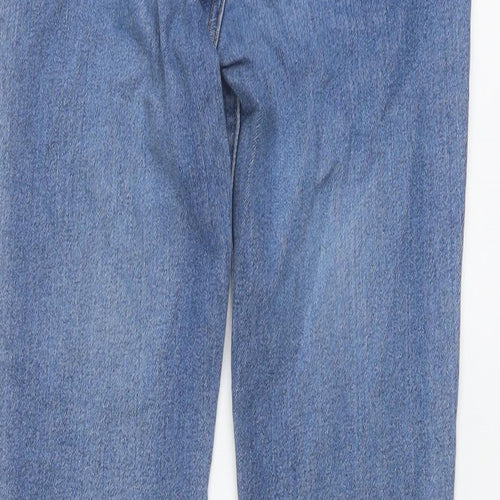 Levi's Womens Blue Cotton Straight Jeans Size 27 in L28 in Regular Button