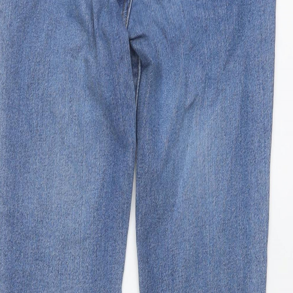 Levi's Womens Blue Cotton Straight Jeans Size 27 in L28 in Regular Button
