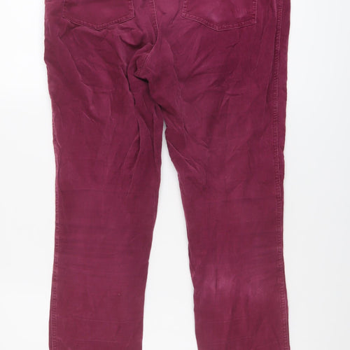 White Stuff Womens Pink Cotton Jegging Trousers Size 12 L28 in Regular