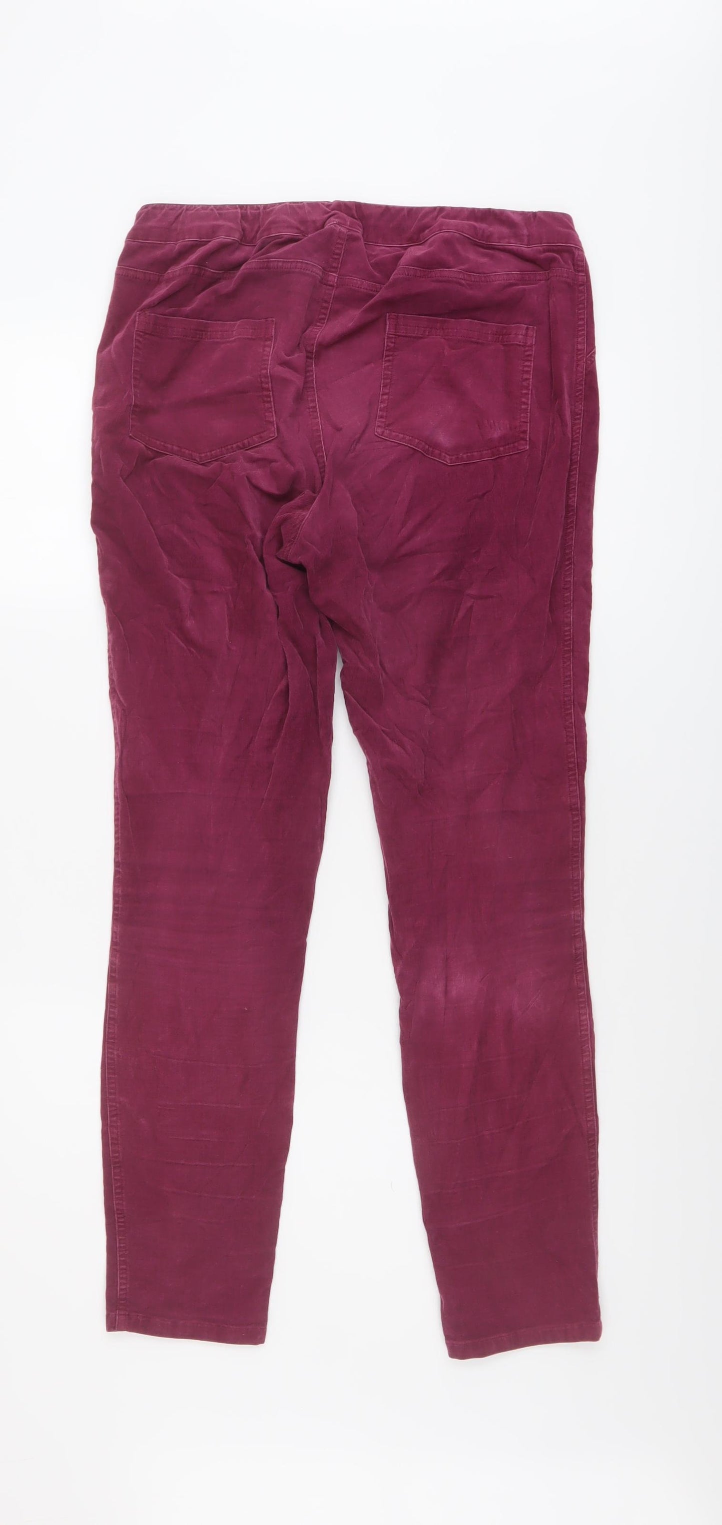 White Stuff Womens Pink Cotton Jegging Trousers Size 12 L28 in Regular