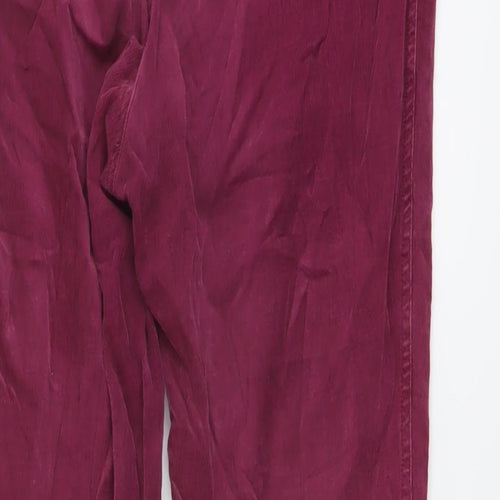 White Stuff Womens Pink Cotton Jegging Trousers Size 12 L28 in Regular
